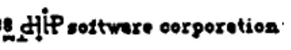 Original Hip Software Corporation wordmark from the manual