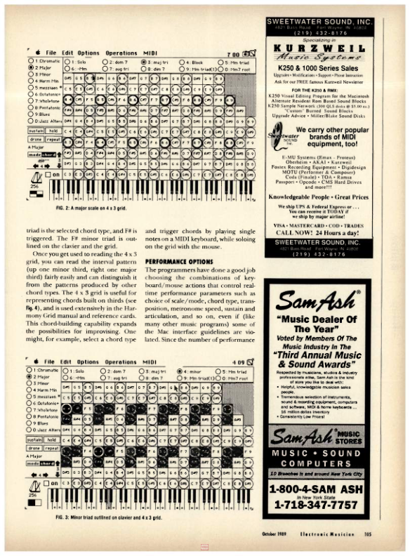 Electronic Musician review excerpt, printed page 105